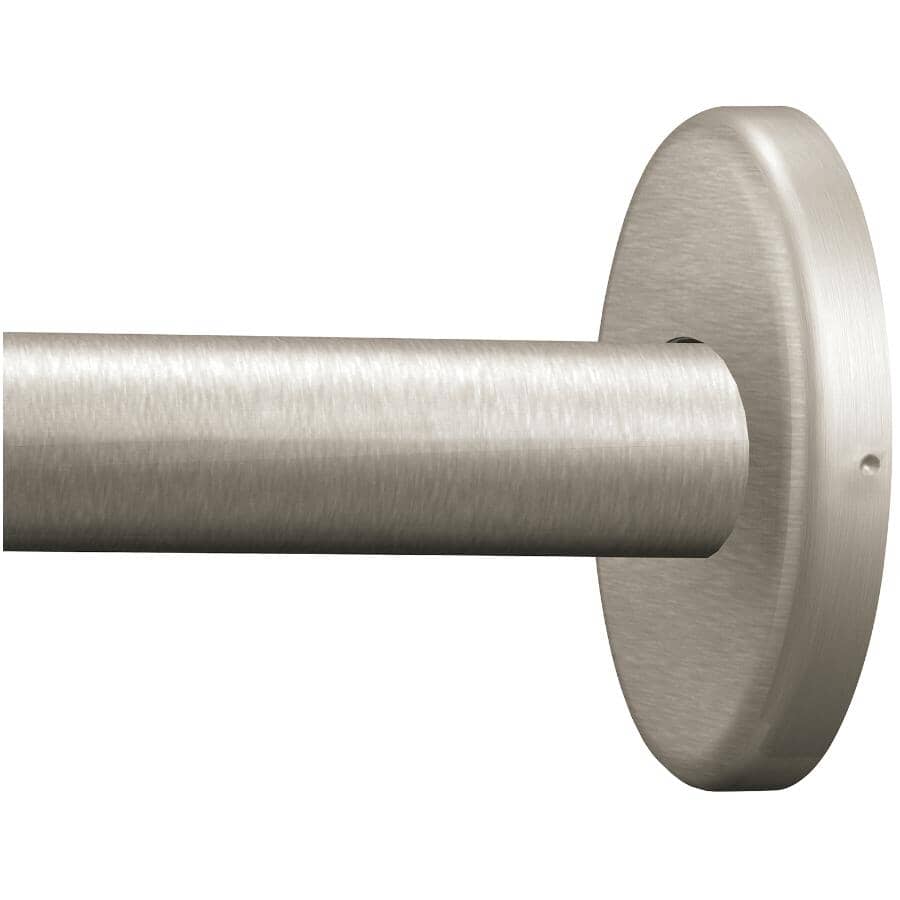 Adjustable Curved Shower Rod - Brushed Nickel, 57" - 60"