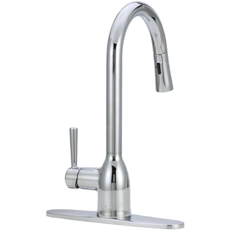 Adler Single Handle Pull-Down Kitchen Faucet - Chrome
