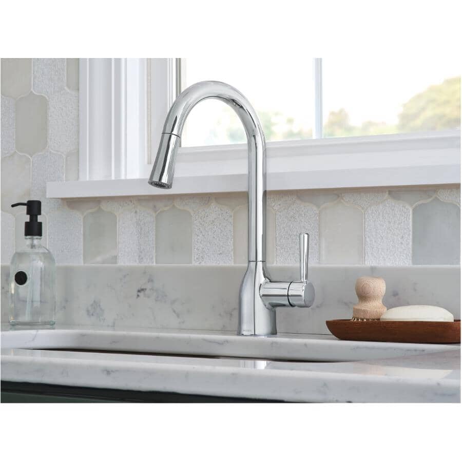 Adler Single Handle Pull-Down Kitchen Faucet - Chrome