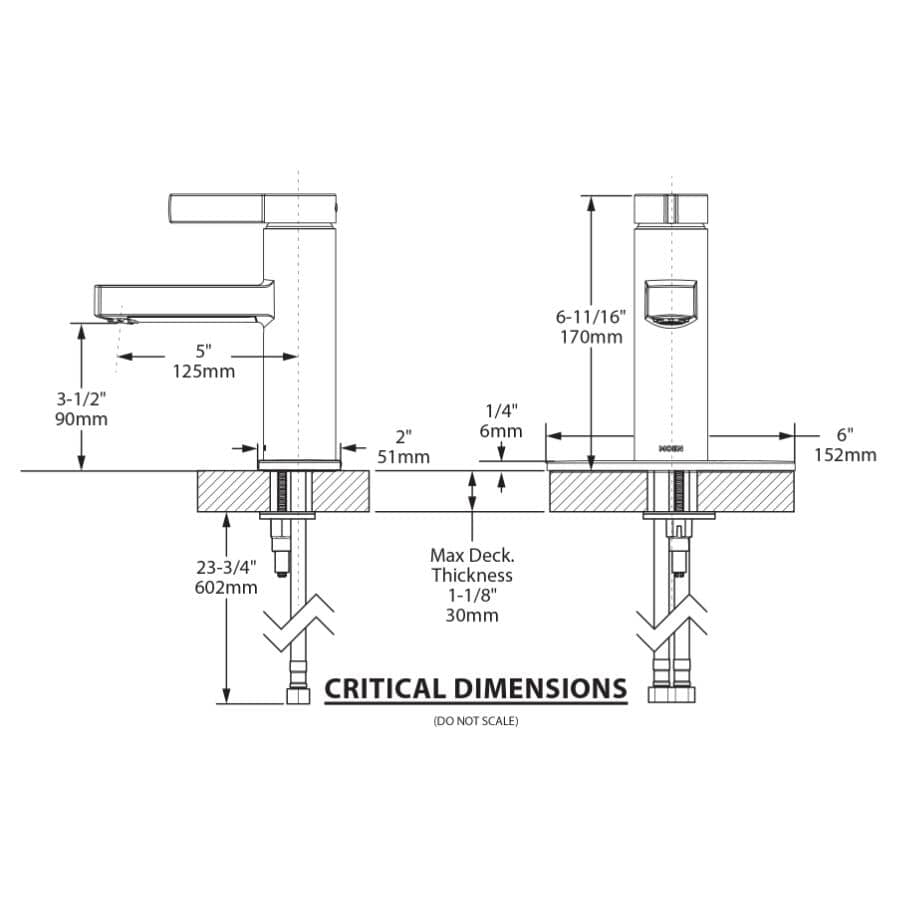 Beric Single Handle Lavatory Faucet - Black