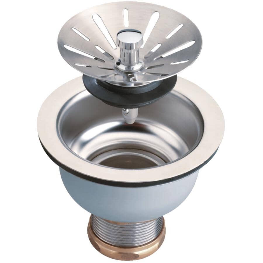 Complete Sink Stainer Assembly - Stainless Steel