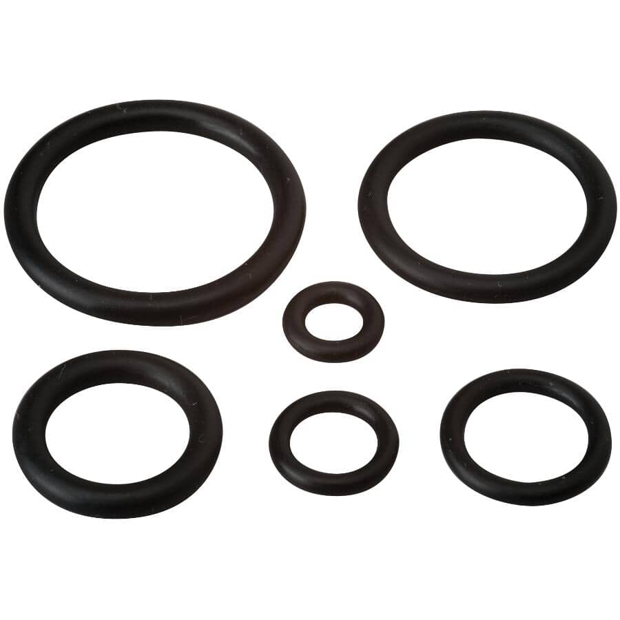 Faucet O-Rings - Assorted Sizes, 6 Pack