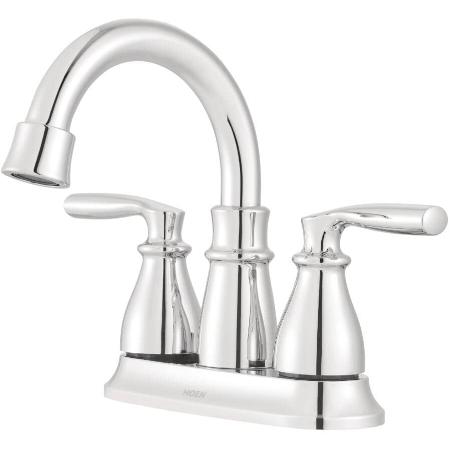 Hilliard 2 Handle Centerset Lavatory Faucet - with High Arc Swivel Spout, Chrome