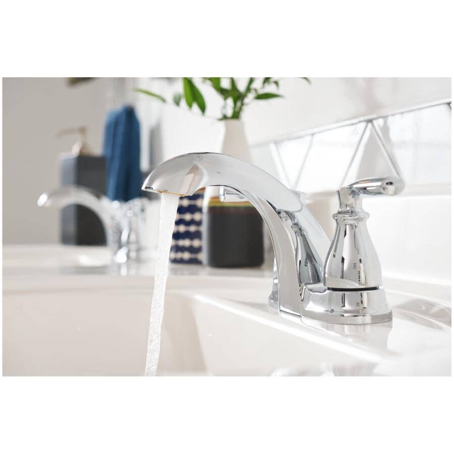 Hilliard 2 Handle Centerset Lavatory Faucet - with Low Arc Spout, Chrome