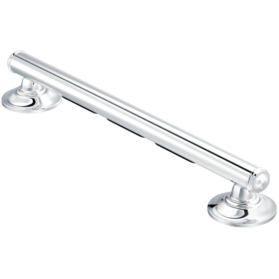 24" Designer Elegance Grab Bar with Grip Pads - Chrome