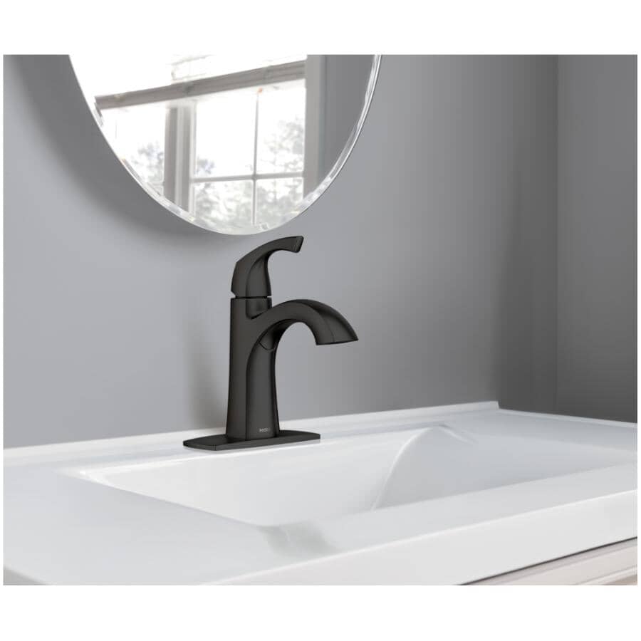 Lindor Single Handle Lavatory Faucet - Matte Black