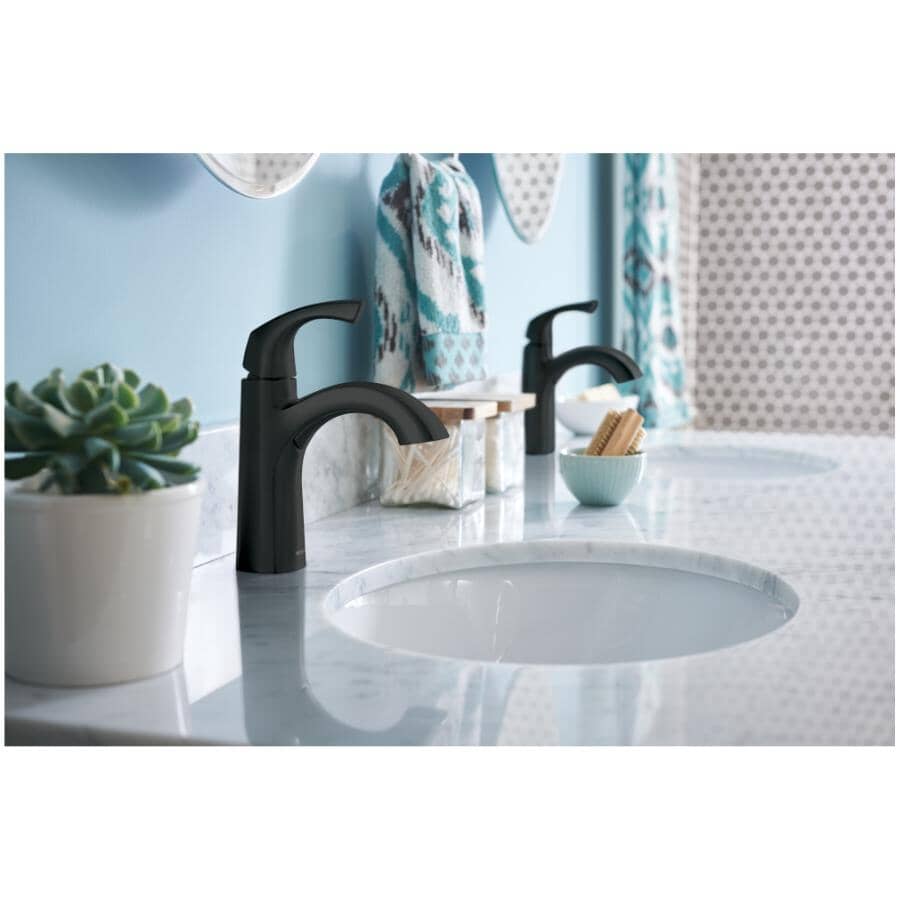 Lindor Single Handle Lavatory Faucet - Matte Black