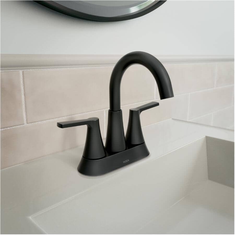 Mikah Two Handle Centerset Lavatory Faucet - Matte Black