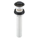 Pop-Up Sink Drain with Overflow Opening - Matte Black
