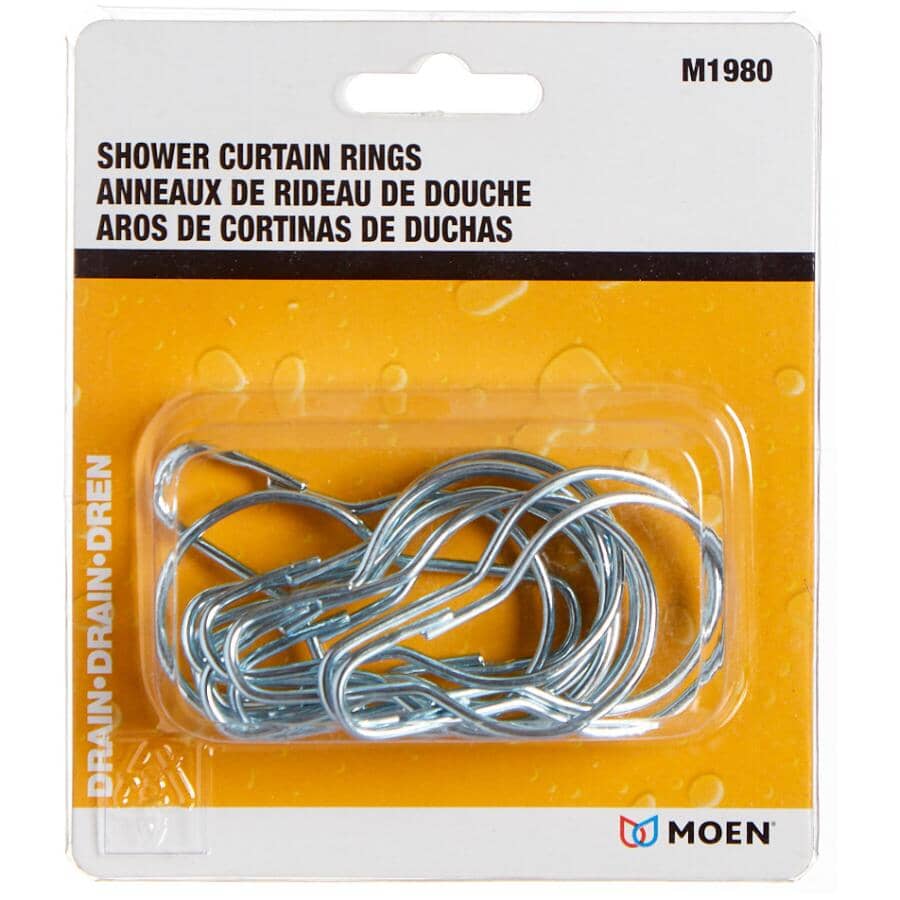 Shower Curtain Rings - Steel, 12 Pack
