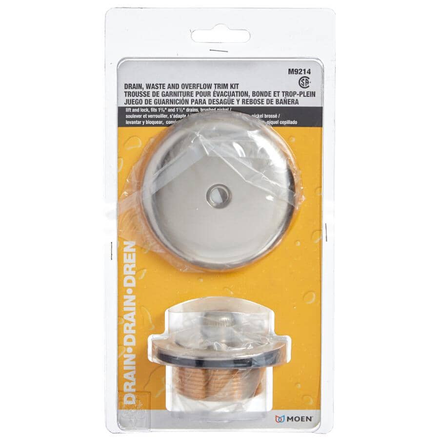 Waste & Overflow Trim Kit - Brushed Nickel