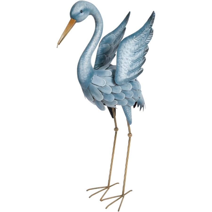 34" Blue Crane Statue Lawn Ornament