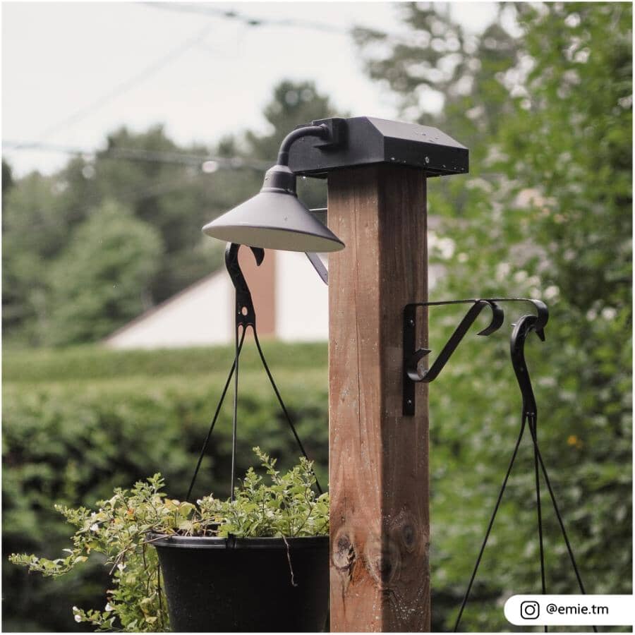 Adjustable Solar Post Cap - for 4" x 4" or 6" x 6" Post, Black