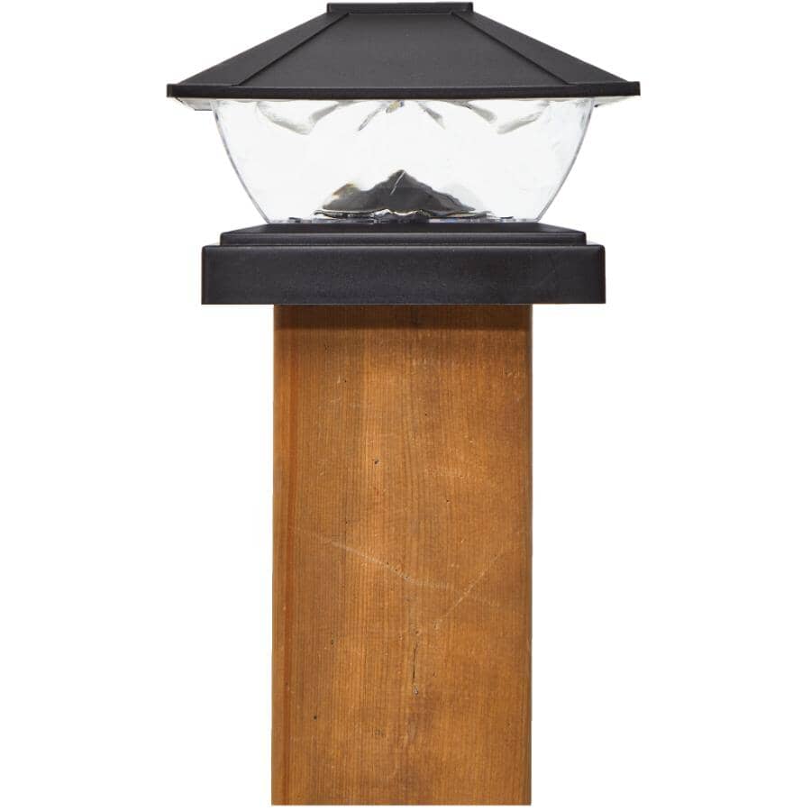 Adjustable Solar Post Cap - for 4" x 4", 4.5" x 4.5" or 5" x 5" Post, Black