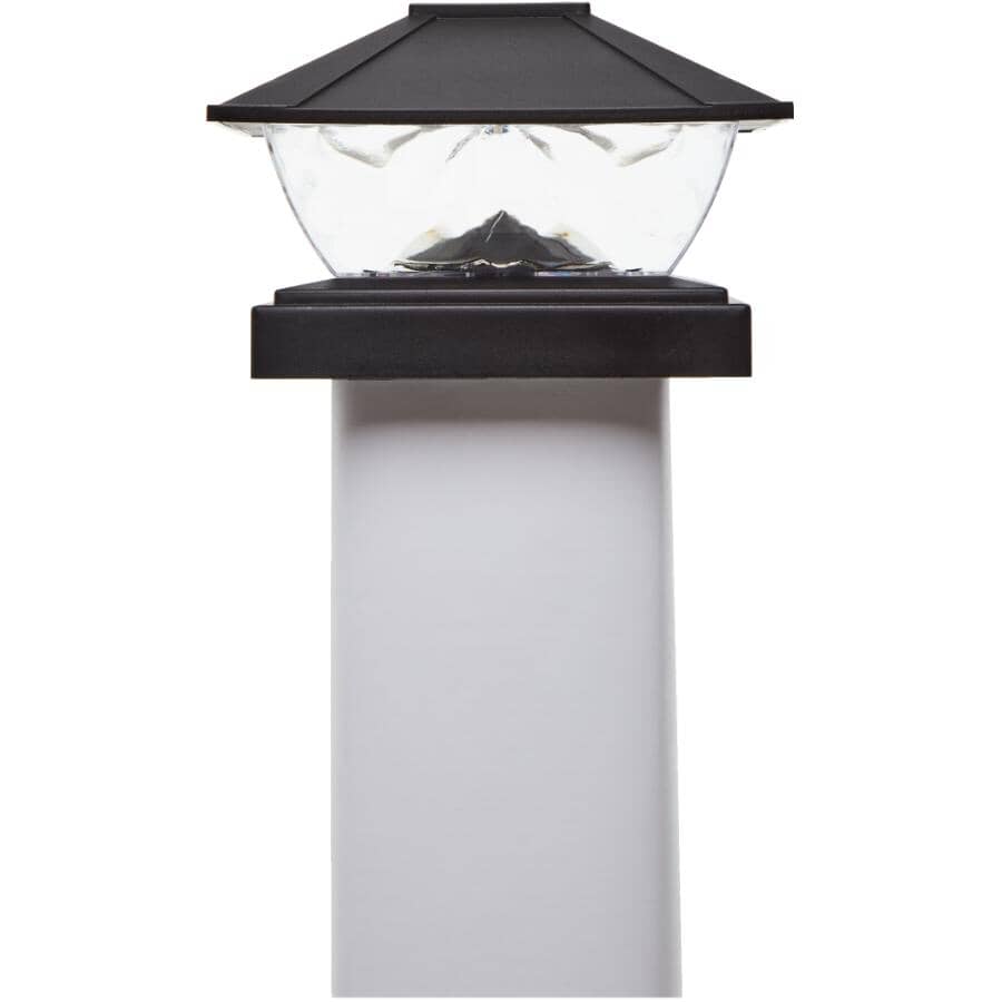 Adjustable Solar Post Cap - for 4" x 4", 4.5" x 4.5" or 5" x 5" Post, Black