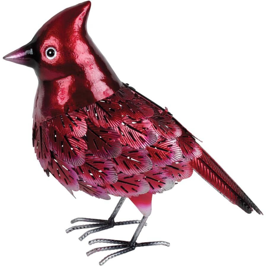 Cardinal Solar Garden Statue - 12"