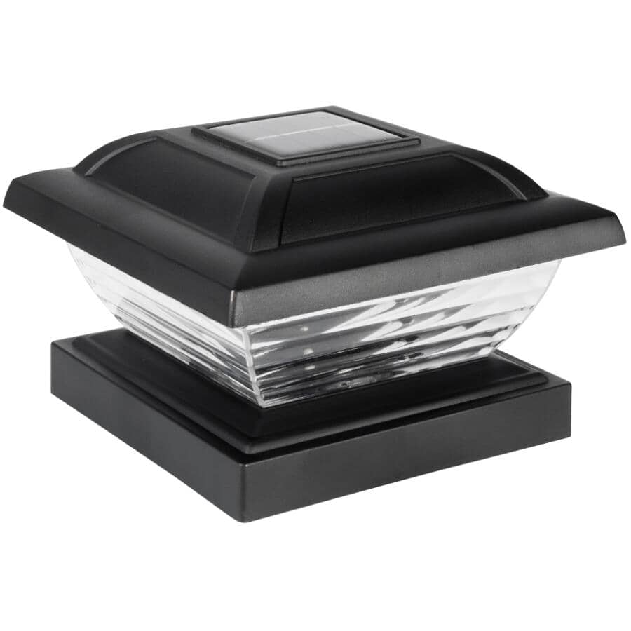 Solar Fence Post Cap Light with Plastic Lens - 4 Pack