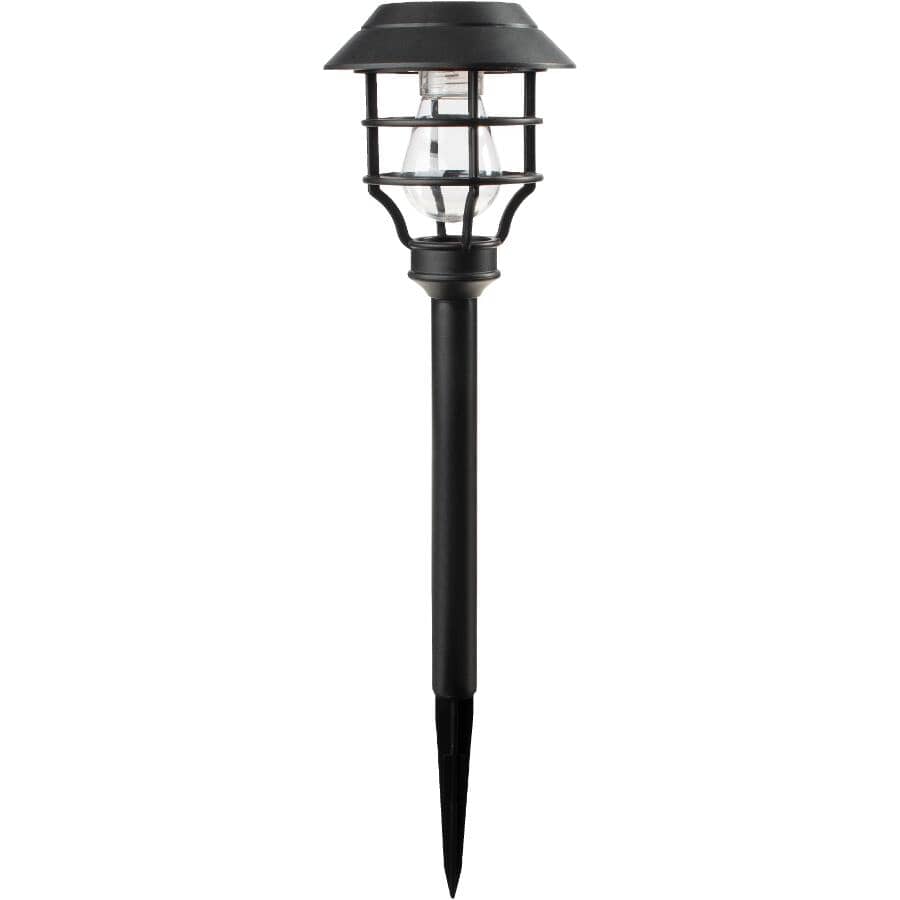 Solar Small Cage Stake Pathmarker - with Plastic Light Bulb