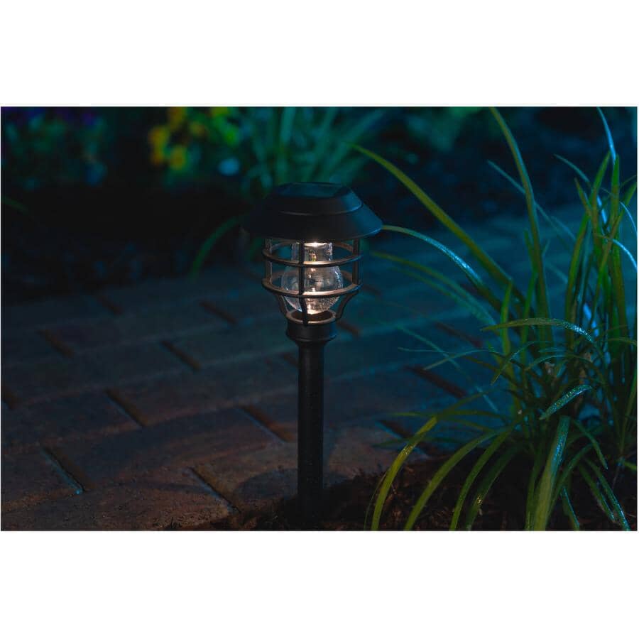 Solar Small Cage Stake Pathmarker - with Plastic Light Bulb