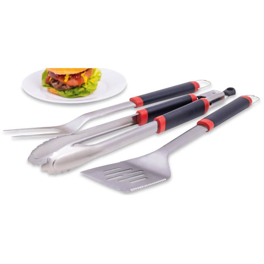 BBQ Tool Set - Stainless Steel, 3 Piece