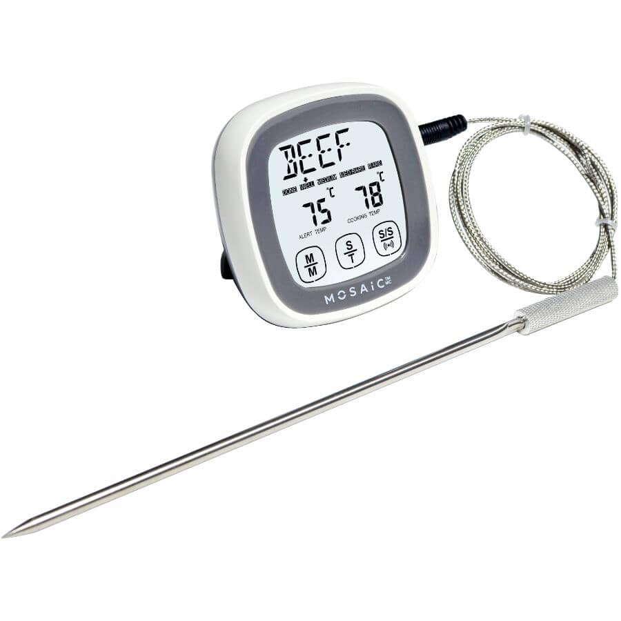 Digital Touch Screen Probe Meat Thermometer & Timer
