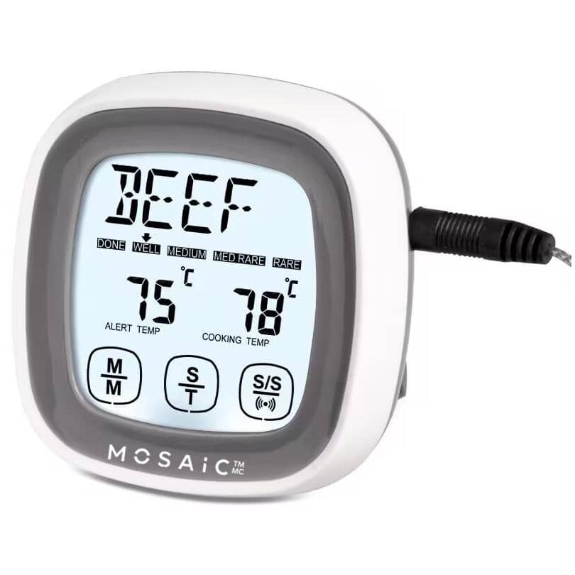 Digital Touch Screen Probe Meat Thermometer & Timer