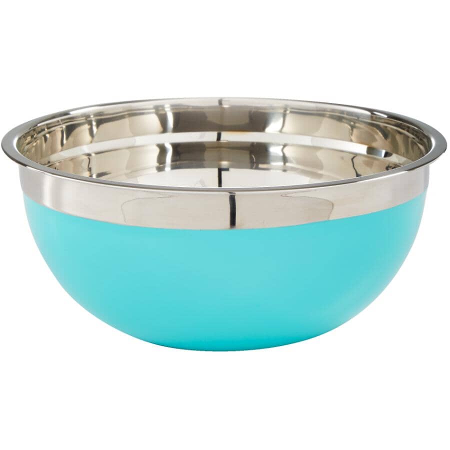 Stainless Steel Mixing Bowl - Blue, 5 Qt