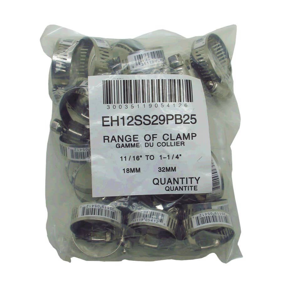 #12 1" Stainless Steel Hose Clamp