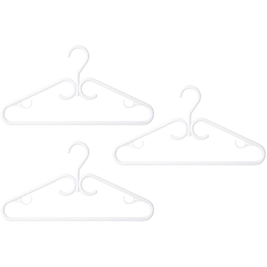 Plastic Clothes Hangers - Heavy Duty, 3 Pack