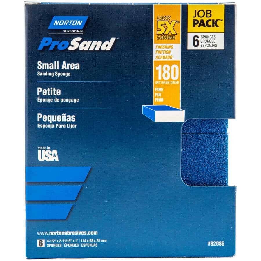 5X ProSand Small Area Sanding Sponge - Fine, 180G, 6 Pack