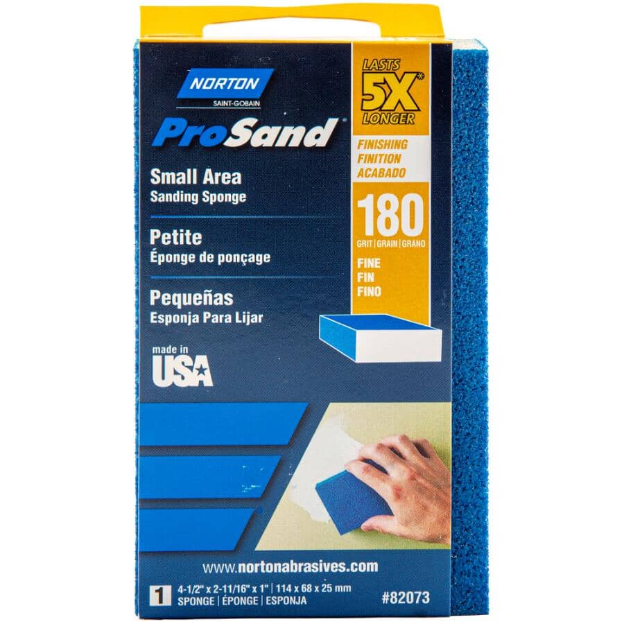 5X ProSand Small Area Sponge - 180G, 4-1/2" x 2-11/16" x 1"