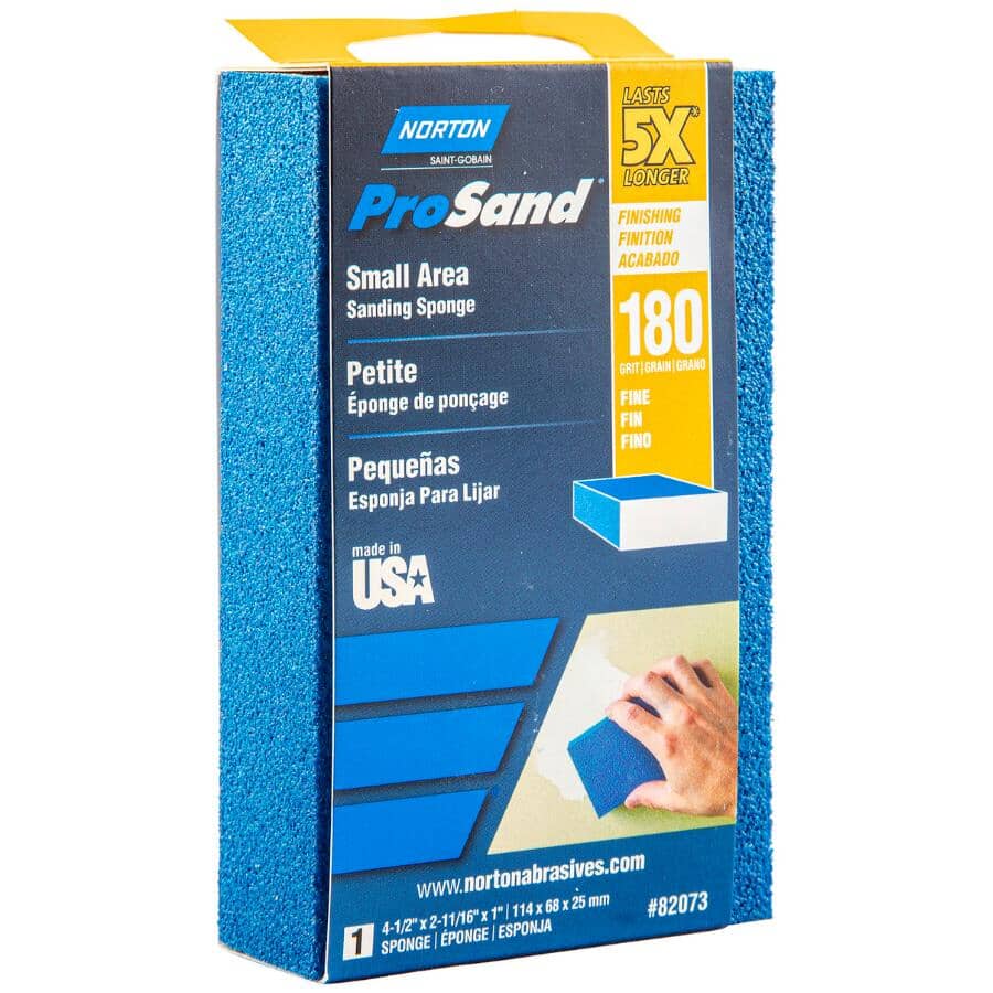 5X ProSand Small Area Sponge - 180G, 4-1/2" x 2-11/16" x 1"