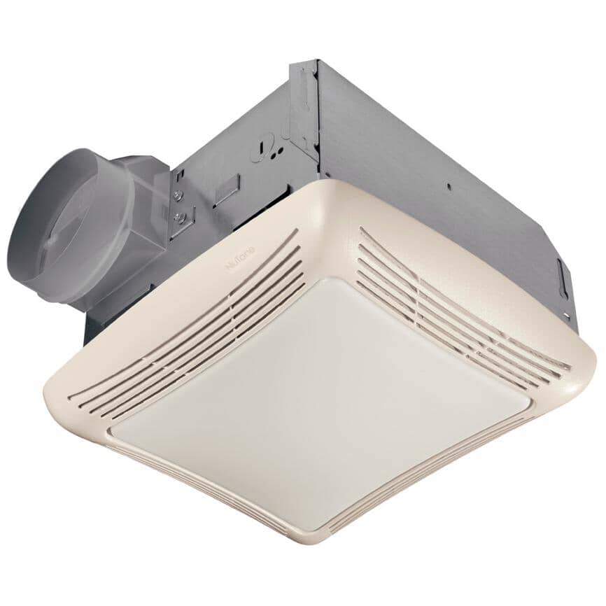 50 CFM Exhaust Bath Fan with Light - White