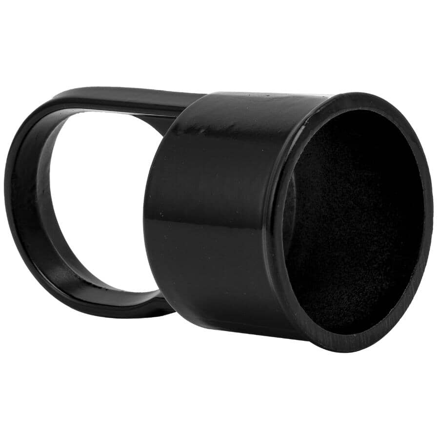 1-1/2" Black Line Fencing Post Cap - with 1-1/4" Ring