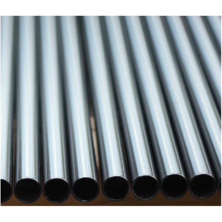 36" Round Black Steel Balusters with Connectors - 10 Pack