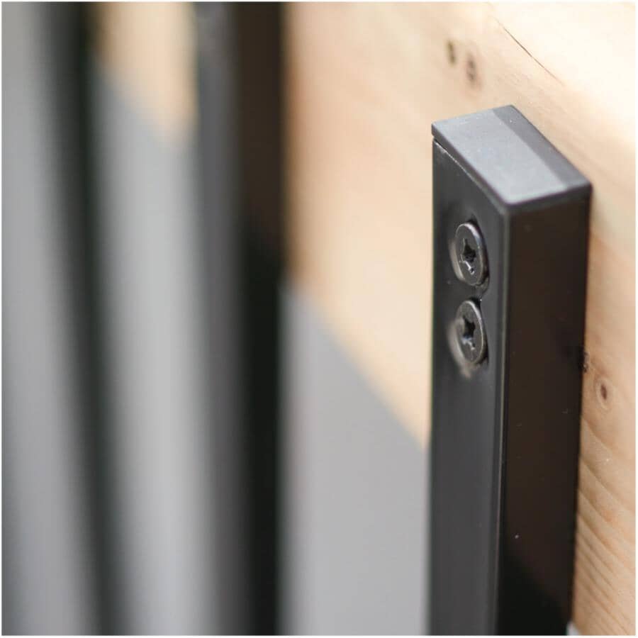 38" Rectangular Black Steel Balusters - 10 Pack