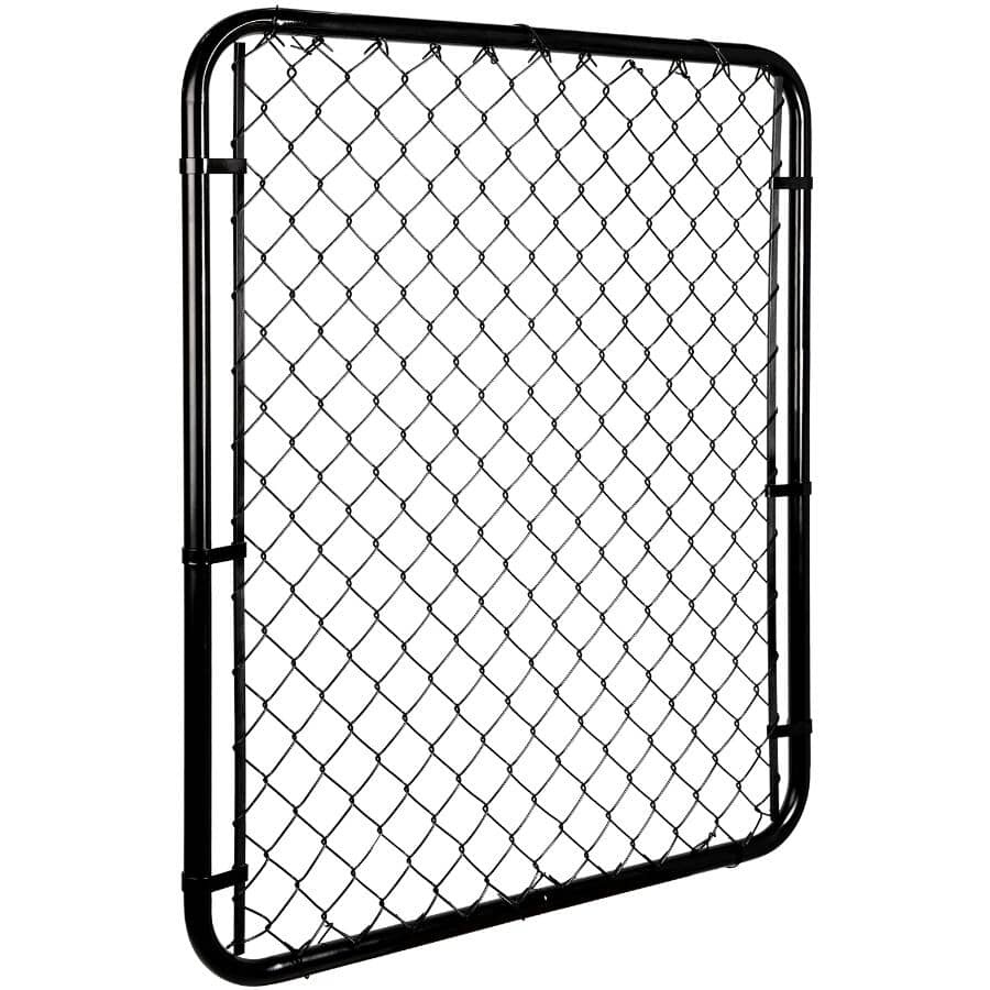 48"H x 42"W Black Chain Link Gate - with 2" Squares, 11 Gauge