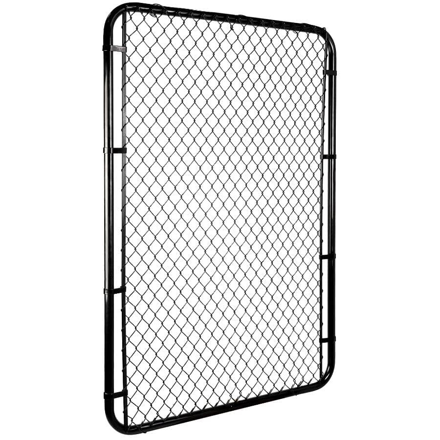 60"H x 42"W Black Chain Link Gate - with 2" Squares, 11 Gauge