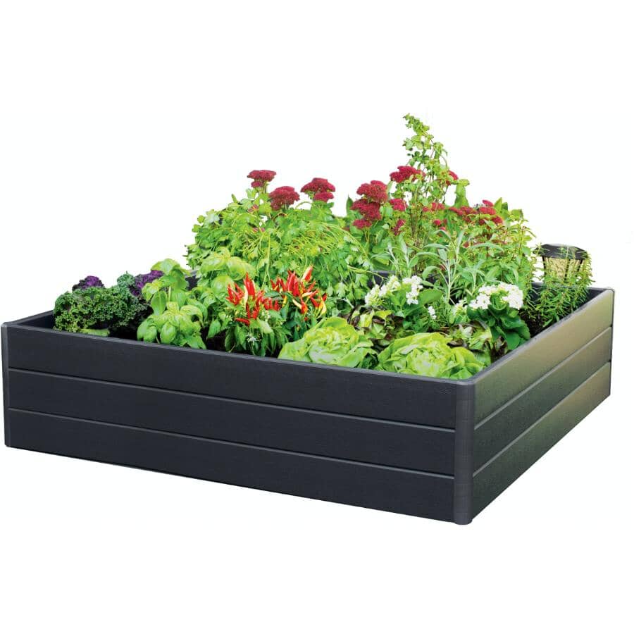 44.5" x 44.5" x 11.5" Raised Garden Bed - Slate Grey