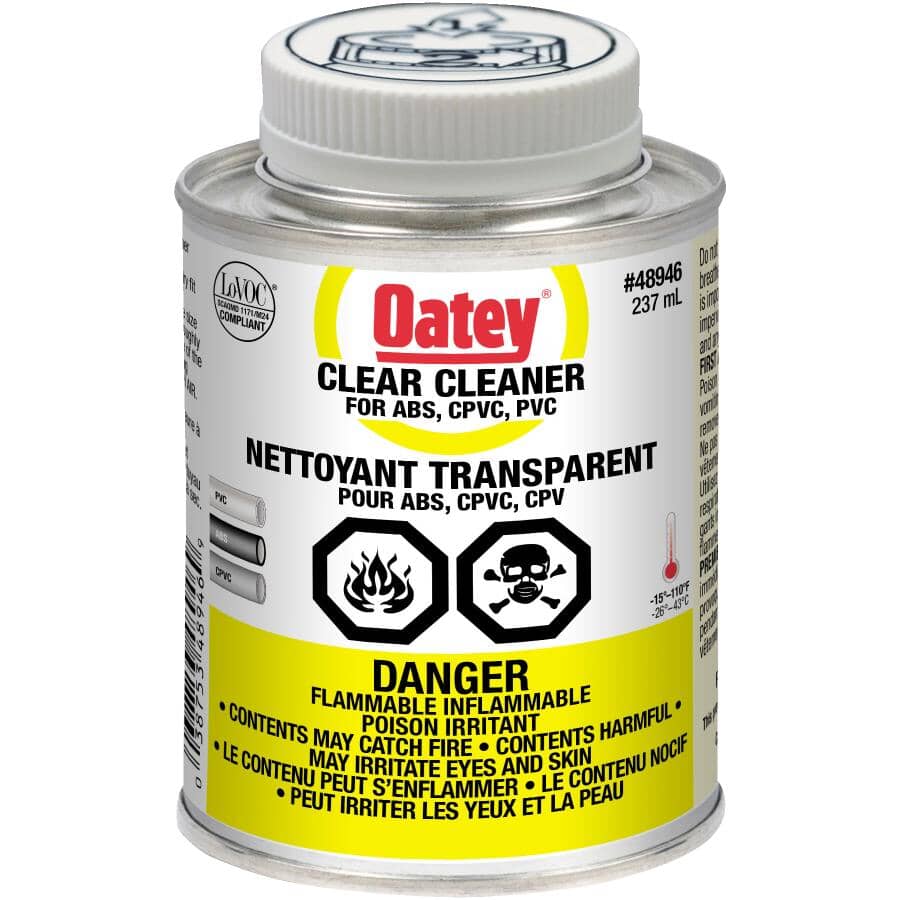 Clear ABS/PVC/CPVC Cleaner - 237 ml