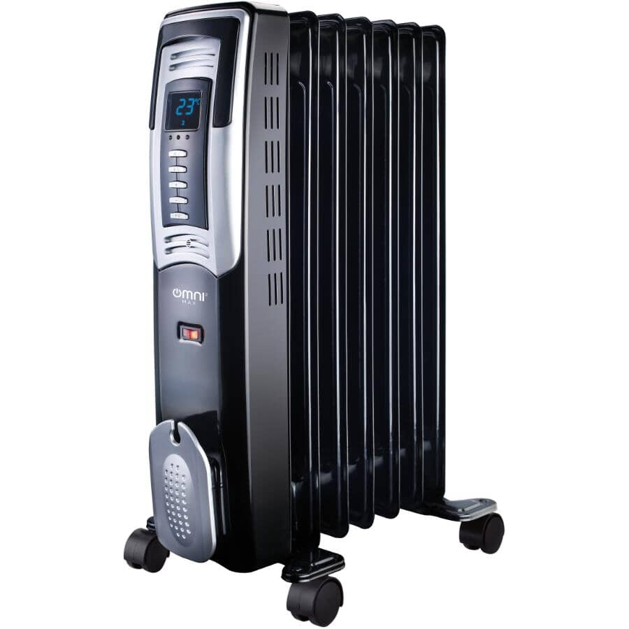 1500W Oil-Filled Heater with Timer and Thermostat