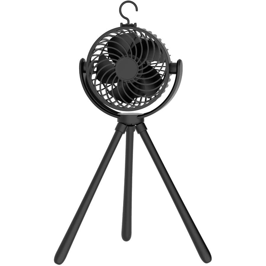 On-the-Go USB Rechargeable Flex Fan - Black