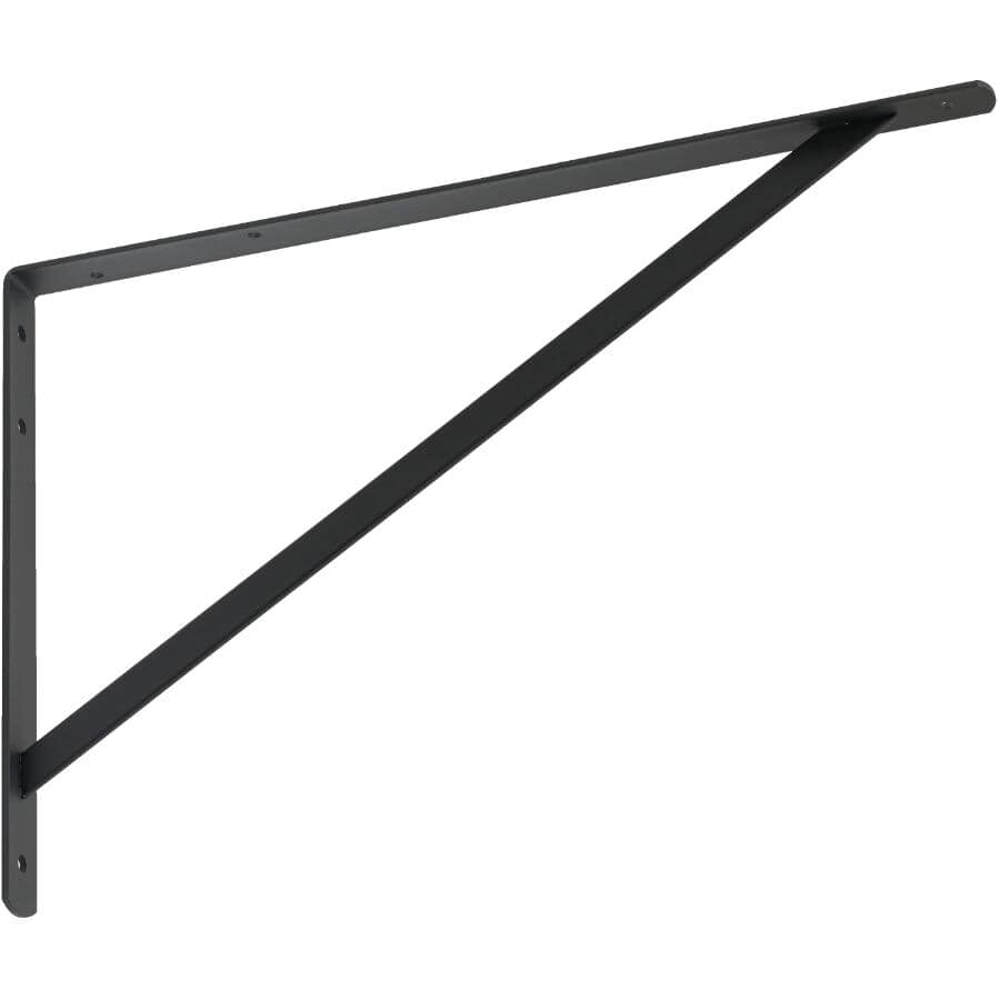 13" x 20" Heavy Duty Black Shelf Bracket