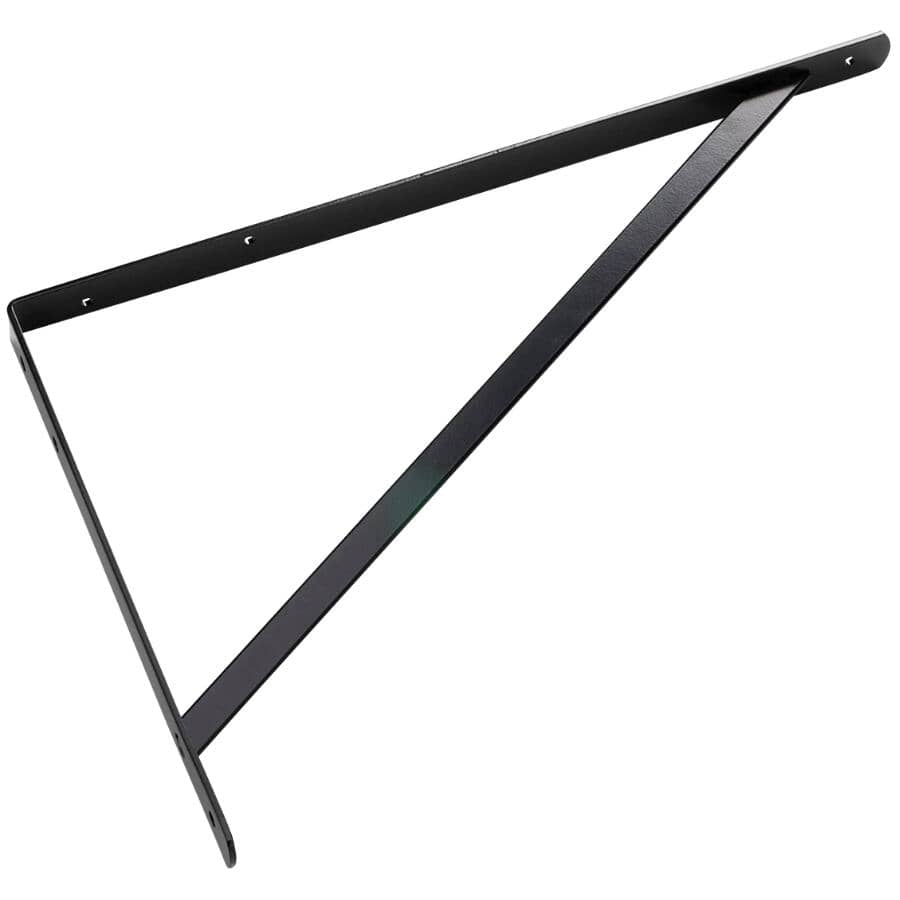 13" x 20" Heavy Duty Black Shelf Bracket