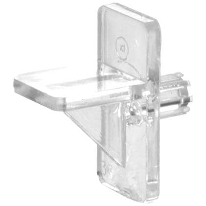 1/4" Clear Plastic Shelf Supports - 8 Pack