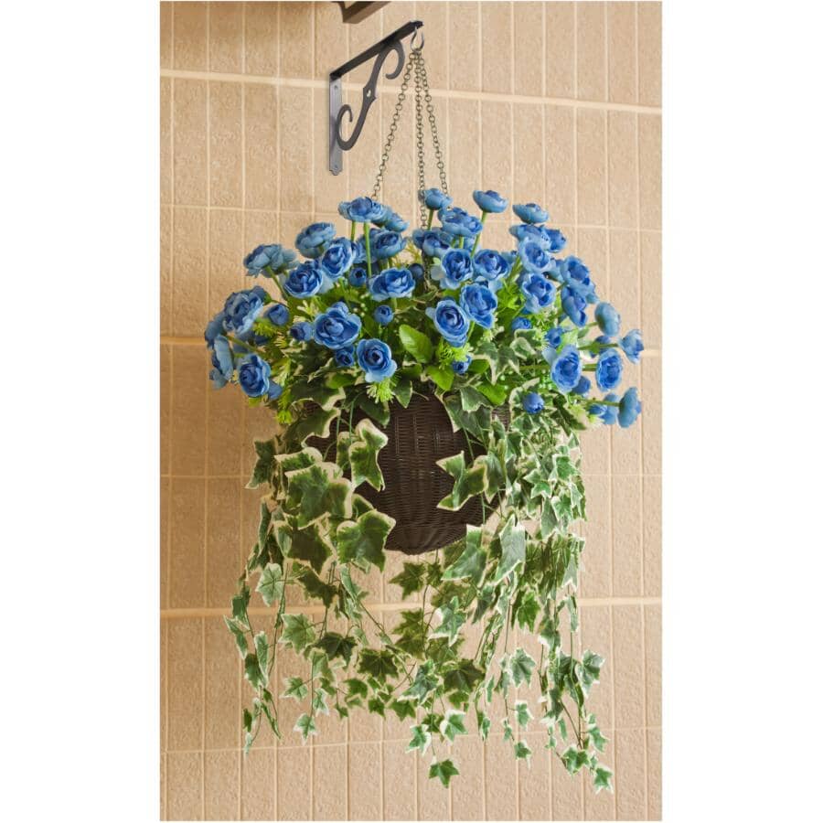 8" Decorative Black Ornamental Shelf Bracket
