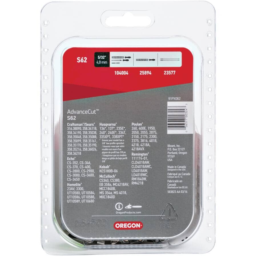 S62 AdvanceCut Chainsaw Chain - 18"