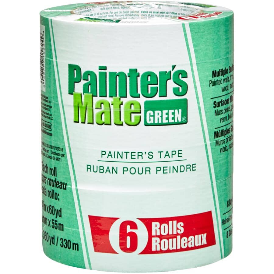 Green Painter's Masking Tape - 24 mm x 55 m, 6 Pack
