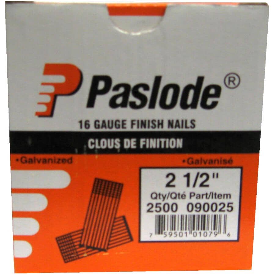 2500 Pack 2-1/2" 16 Gauge Finishing Nails