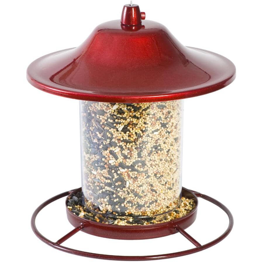 Panorama Hanging Bird Feeder - Red Sparkle, 2 lb Capacity